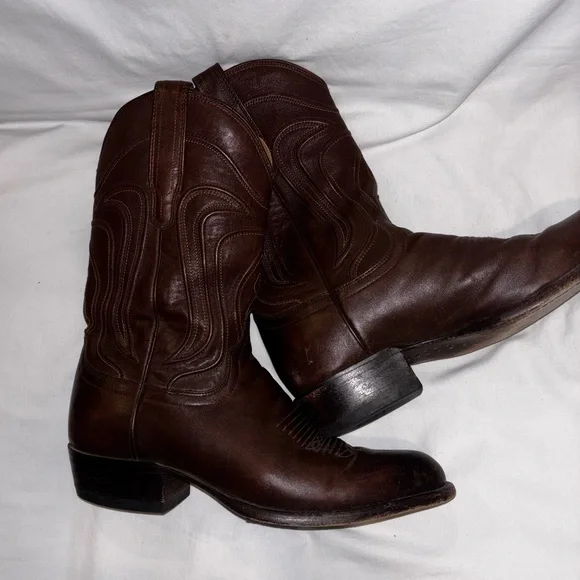Tecovas "The Cartwright" Men's Cowboy Boots - Brown Leather Sz 9D - Picture 5 of 9